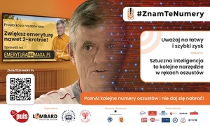 Plakat kampanii Znam te numery