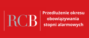 Plakat - przedłużenie obowiązywania stopni alarmowych