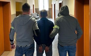 Kryminalni prowadzą zatrzymanego