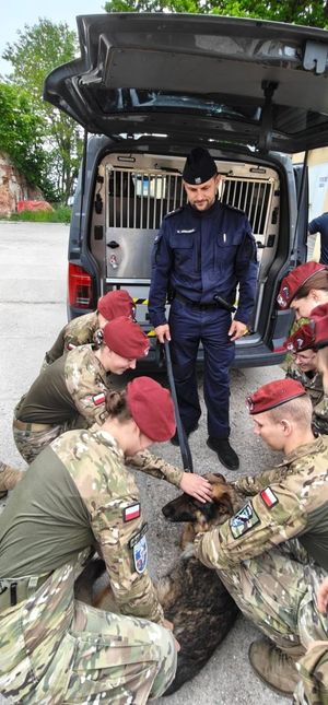 Policjanci na dniu otwartym liceum