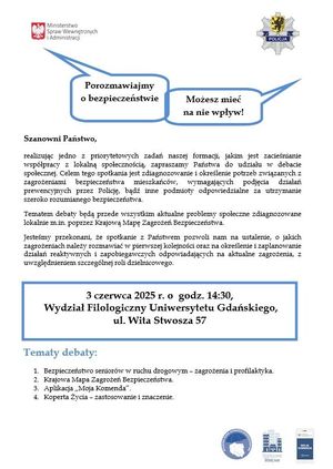 Plakat zaproszenie na debatę