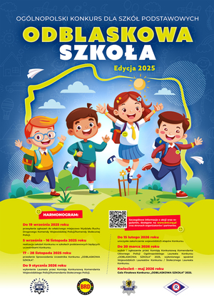 Plakat konkursu odblaskowa szkoła