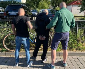Kryminalni prowadzą zatrzymanego
