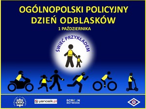 Plansza akcji &quot;świeć przykładem - noś odblaski&quot;