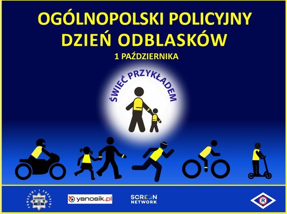 Plansza akcji &quot;świeć przykładem - noś odblaski&quot;