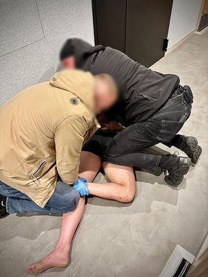 Zatrzymanie mężczyzny przez wywiadowców