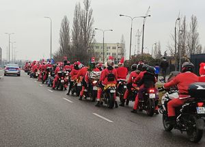 Zabezpieczenie parady Mikołaje na motocyklach