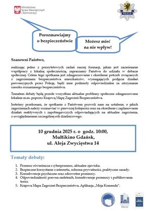 Plakat zaproszenie na debatę