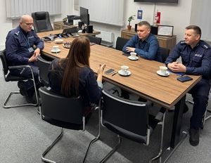 Spotkanie w sprawie podpisania porozumienia przez Komendanta Miejskiego Policji w Gdańsku