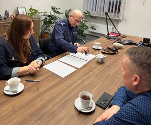 Spotkanie w sprawie podpisania porozumienia przez Komendanta Miejskiego Policji w Gdańsku