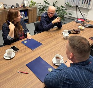 Spotkanie w sprawie podpisania porozumienia przez Komendanta Miejskiego Policji w Gdańsku
