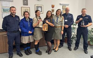 Światełko betlejemskie w Komendzie Miejskiej Policji w Gdańsku