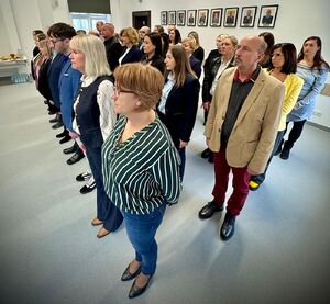 Spotkanie komendanta miejskiego z pracownikami