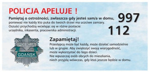 Policja Apeluje - Pamiętaj o ostrożności!