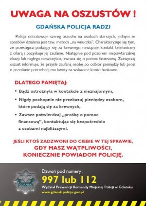 Uwaga na Oszustów - Rady Gdańskiej Policji